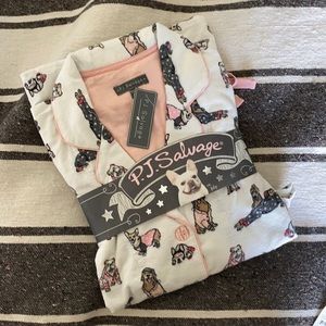 Pj salvage flannel pj set